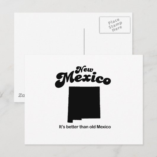 Nieuwe Mexico Motto - Het is beter dan oud Mexico Briefkaart (Voorkant / Achterkant)