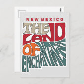 Nieuwe Mexico Nickname Word Art Briefkaart (Voorkant / Achterkant)