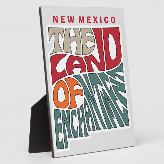 Nieuwe Mexico Nickname Word Art Fotoplaat (Zijkant)