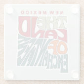 Nieuwe Mexico Nickname Word Art Glazen Onderzetter (Achterkant)