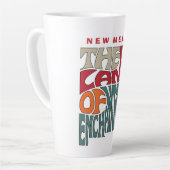 Nieuwe Mexico Nickname Word Art Latte Mok (Linkerhoek)