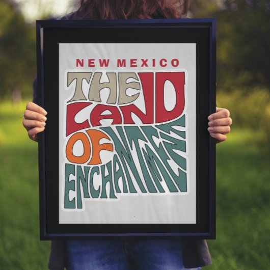 Nieuwe Mexico Nickname Word Art Poster