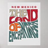 Nieuwe Mexico Nickname Word Art Poster (Voorkant)