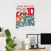 Nieuwe Mexico Nickname Word Art Poster (Thuiskantoor)