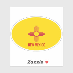 Nieuwe Mexico Oval-vlag Sticker