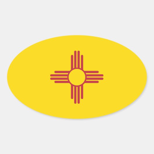 NIEUWE MEXICO OVALE STICKER (Voorkant)
