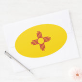 NIEUWE MEXICO OVALE STICKER (Envelop)