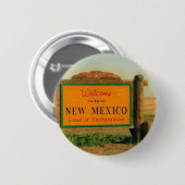 Nieuwe Mexico Sign Ronde Button 5,7 Cm (Voorkant /achterkant)