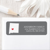 NIEUWE MEXICO-STAAT | Terugkeeradreslabel verplaat Etiket (Insitu)