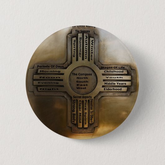 Nieuwe Mexico-staat Zia Ronde Button 5,7 Cm (Voorkant)