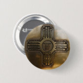 Nieuwe Mexico-staat Zia Ronde Button 5,7 Cm (Voorkant /achterkant)