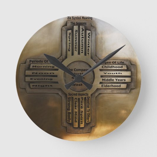 Nieuwe Mexico-staat Zia Ronde Klok (Voorkant)
