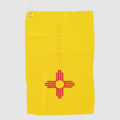 Nieuwe Mexico State Flag Design Jouw tekst op een Golfhanddoek (Voorkant)