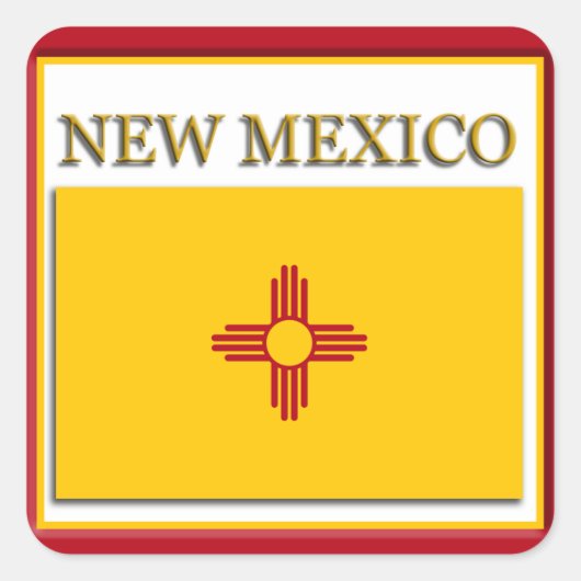 Nieuwe Mexico State Flag Design Sticker (Voorkant)
