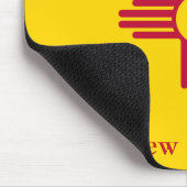 Nieuwe Mexico State Flag Muismat past Tekst aan (Hoek)