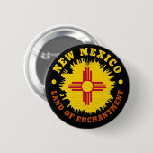 NIEUWE MEXICO STATE FLAG RONDE BUTTON 5,7 CM (Voorkant /achterkant)