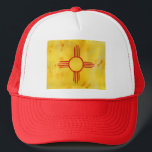 Nieuwe Mexico State Flag Waterverf CUSTOMIZE IT Trucker Pet<br><div class="desc">Bekijk dit geweldige pet met een waterverf New Mexico State Flag! Bekijk mijn winkel ook voor meer design! Of als je iets gewoons wilt laten weten. Pas het met uw eigen tekst aan! Als je het koopt, bedankt! Ben zeker om een foto op Instagram van het in actie te delen...</div>