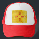 Nieuwe Mexico State Flag Waterverf CUSTOMIZE IT Trucker Pet<br><div class="desc">Bekijk dit geweldige pet met een waterverf New Mexico State Flag! Bekijk mijn winkel ook voor meer design! Of als je iets gewoons wilt laten weten. Pas het met uw eigen tekst aan! Als je het koopt, bedankt! Ben zeker om een foto op Instagram van het in actie te delen...</div>