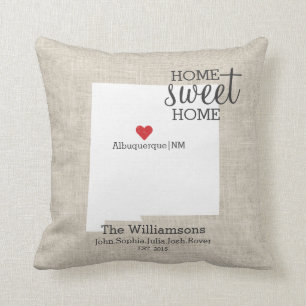 Nieuwe Mexico State Love Home Sweet Home Custom Ma Kussen