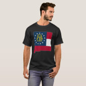 NIEUWE MEXICO STATE MAP GEORGIA GA Flag Roots Mann T-shirt (Voorkant volledig)