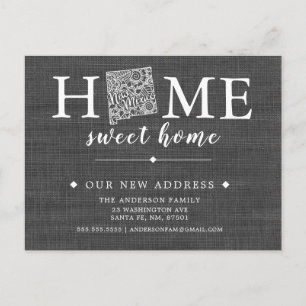 NIEUWE MEXICO State Moving Notice Post Card Aankondigingskaart