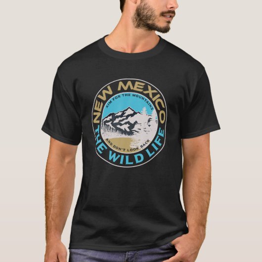 Nieuwe Mexico State Retro buiten T-shirt (Voorkant)