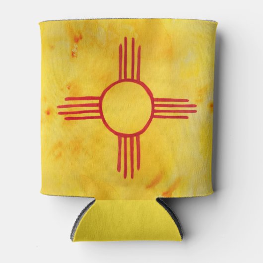 NIEUWE MEXICO-statenvlag Waterverf Blikjeskoeler (Voorkant)