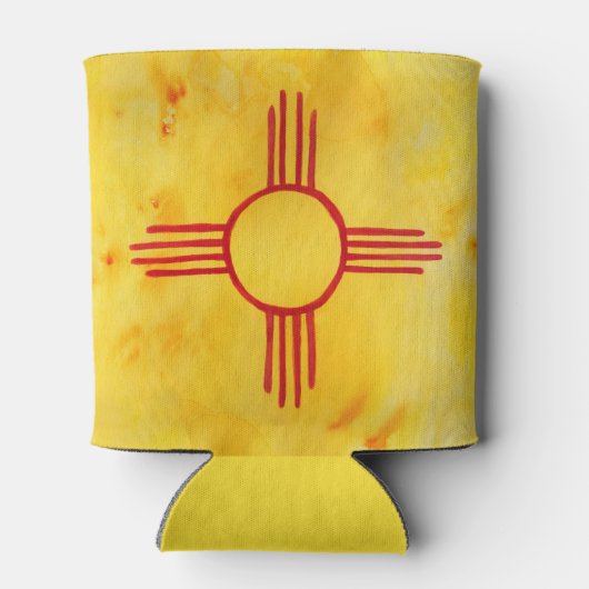 NIEUWE MEXICO-statenvlag Waterverf Blikjeskoeler (Achterkant)