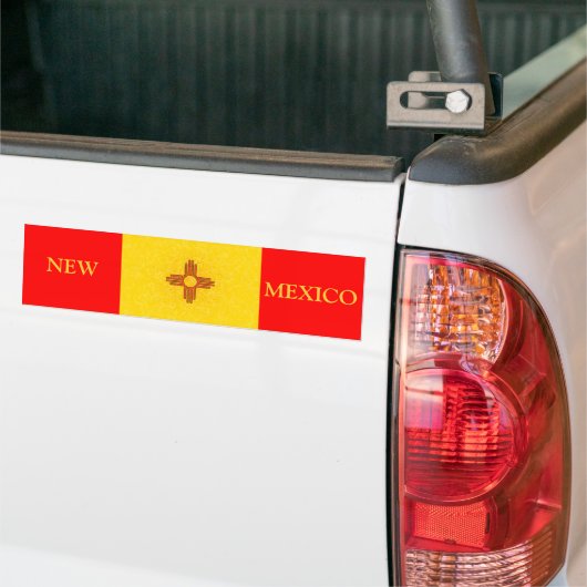 NIEUWE MEXICO-VLAG BUMPERSTICKER (Op Truck)