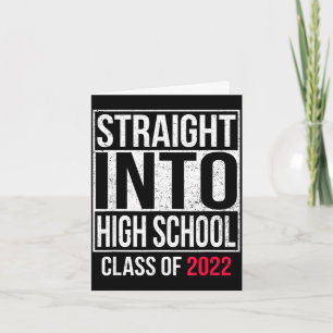 Nieuwe middelbare scholier 1e dag terug naar schoo kaart