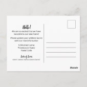 Nieuwe minimale adreswijziging voor thuisgebruik briefkaart (Achterkant)