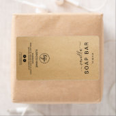 Nieuwe minimalistische Kraft Soap Bar-labels Etiket (Insitu)