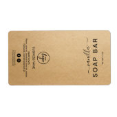 Nieuwe minimalistische Kraft Soap Bar-labels Etiket (Voorkant)