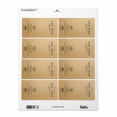 Nieuwe minimalistische Kraft Soap Bar-labels Etiket (Full Sheet)