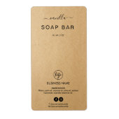 Nieuwe minimalistische Kraft Soap Bar-productetike Etiket (Voorkant)