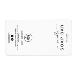 Nieuwe minimalistische witte zeep-balklabels etiket