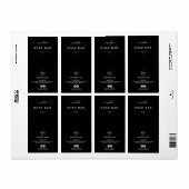 Nieuwe minimalistische zwarte zeep-balketiketten etiket (Full Sheet)