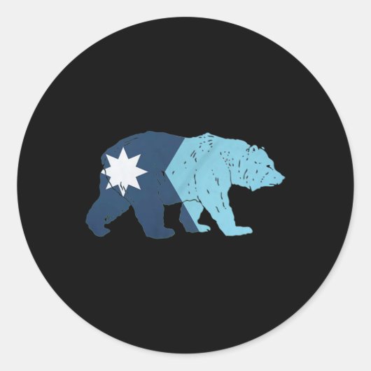 Nieuwe Minnesotavlag Dragers Ronde Sticker (Voorkant)