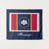 Nieuwe Mississippi-vlag van 2020 Wandkleed (Voorkant (horizontaal))