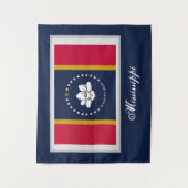 Nieuwe Mississippi-vlag van 2020 Wandkleed (Voorkant)