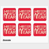 NIEUWE MISTER-JAAR VIERKANTE STICKER (Vel)