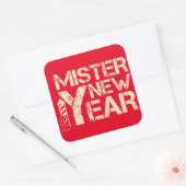 NIEUWE MISTER-JAAR VIERKANTE STICKER (Envelop)