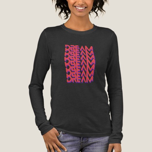 Nieuwe Mode Vrouwen Volwassenen Tri-blend Lange Mo Shirt (Voorkant)