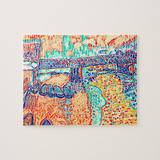 Nieuwe moderne Abstracte Art Deco Multi Color Legpuzzel (Horizontaal)