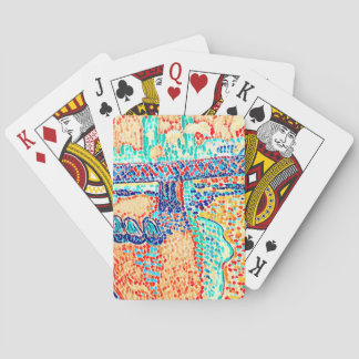 Nieuwe moderne Abstracte Art Deco Multi Color Pokerkaarten