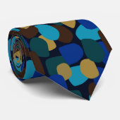 Nieuwe moderne blauwe bal halsdas stropdas (Opgerold)