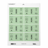 Nieuwe moderne mint-lichaampotter-jar-labels etiket (Full Sheet)