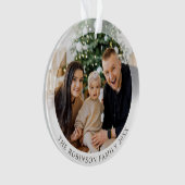 Nieuwe Moderne Stijl Dubbelzijdig Twee foto Custom Ornament (voorkant)