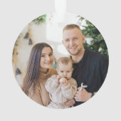 Nieuwe Moderne Stijl Dubbelzijdig Twee foto Custom Ornament (achterkant)