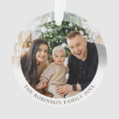 Nieuwe Moderne Stijl Dubbelzijdig Twee foto Custom Ornament (voorkant)